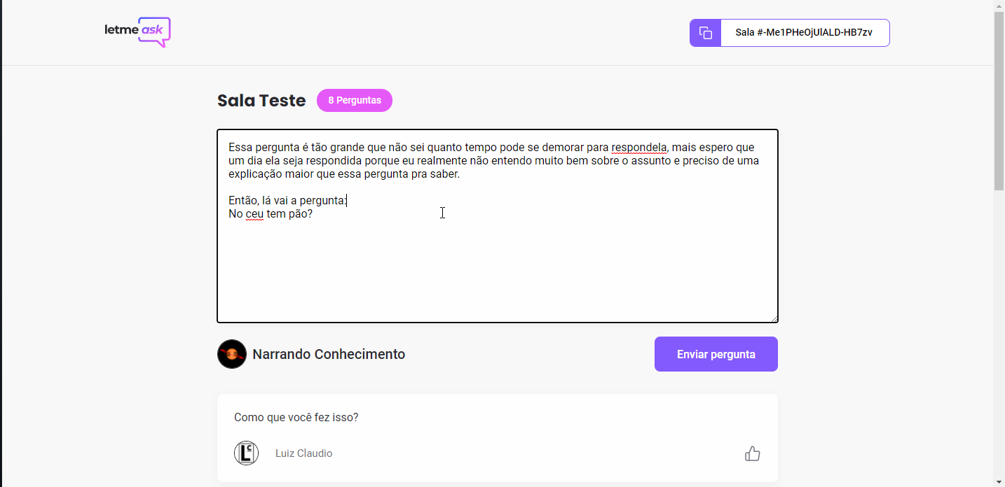 exemplo comentario