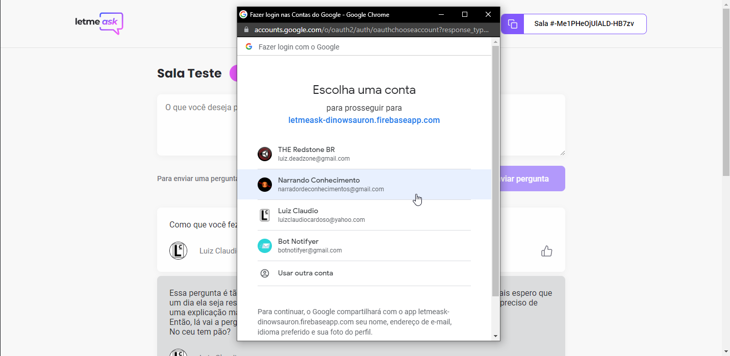 exemplo login